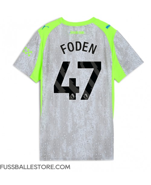 Günstige Manchester City Phil Foden #47 3rd trikot Damen 2025-26 Kurzarm Günstige Manchester City Phil Foden #47 3rd trikot Damen 2025-26 Kurzarm